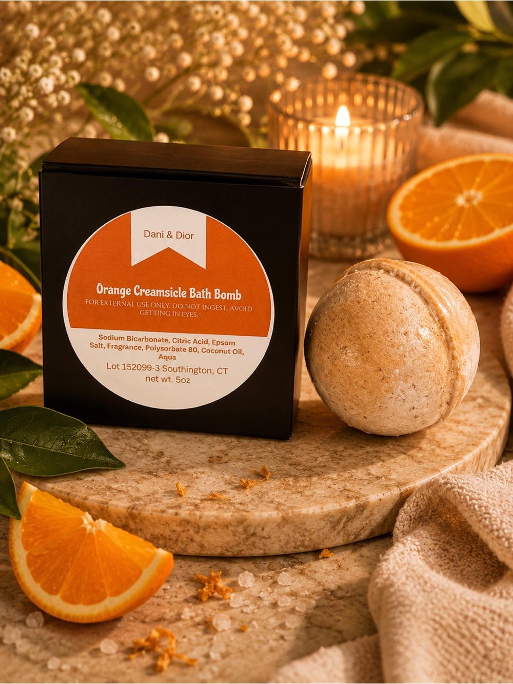 Orange Creamsicle Bath Bomb – 5 oz